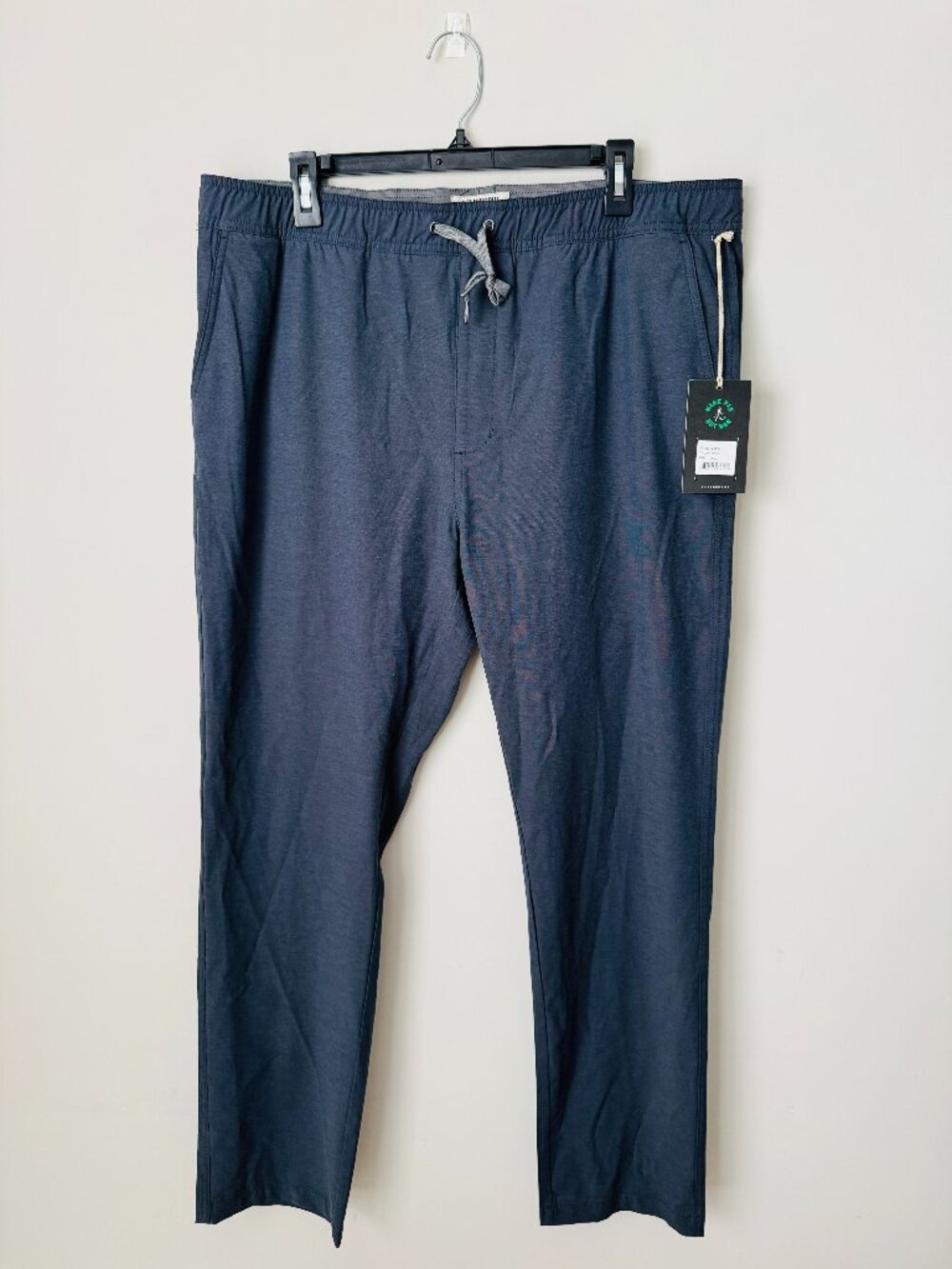 NWT Linksoul Navy Pull On Drawstring Pants Mens XXL Blue LS6171 Straight Leg Fou